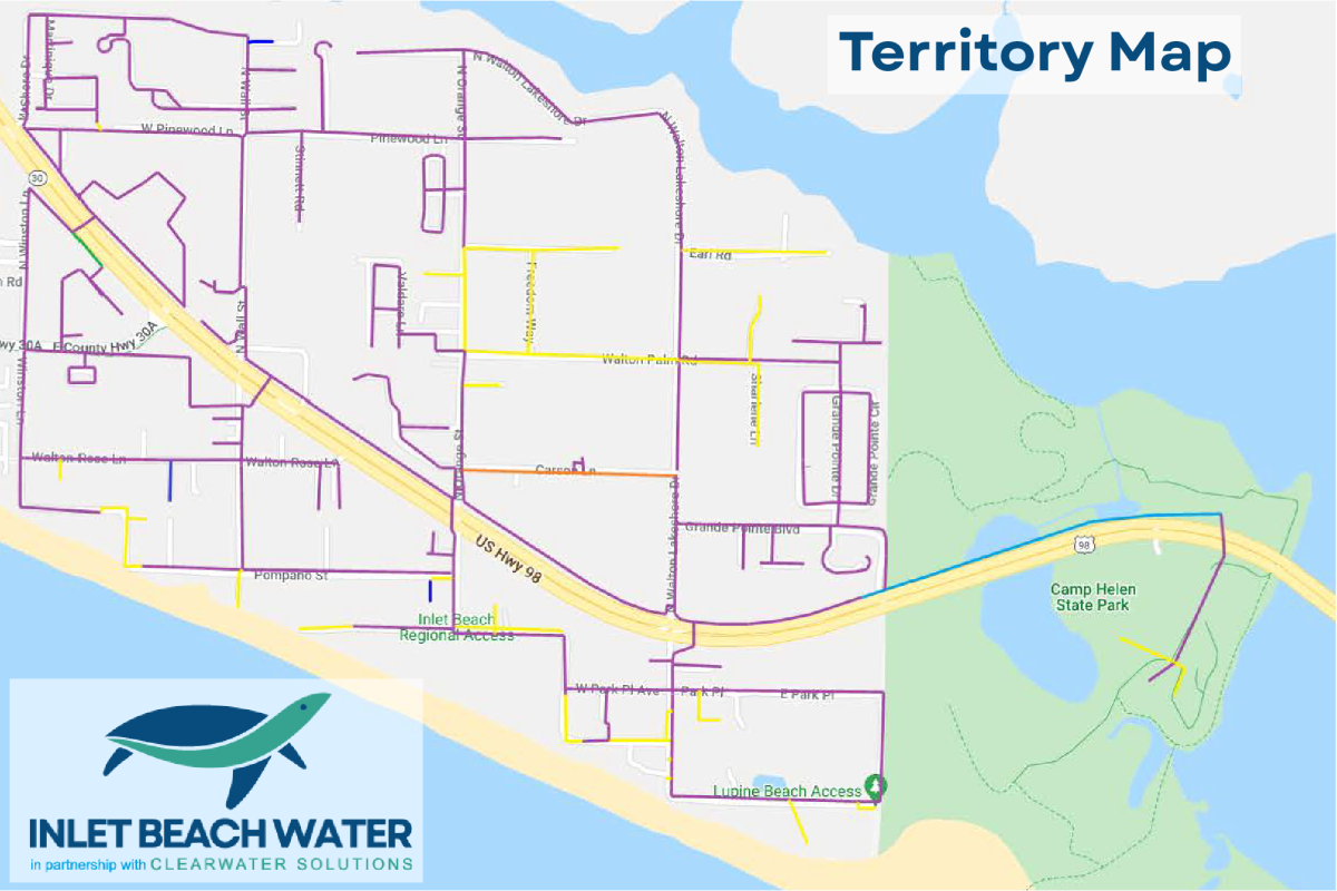 Territory Map of Inlet Beach Water